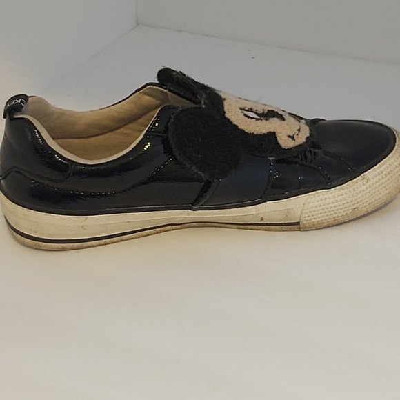 ZARA KIDS | DISNEY Mickey and Minnie Mouse Patent Sneakers Black EUR 38 US 7.5 - Picture 5 of 11